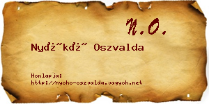 Nyókó Oszvalda névjegykártya